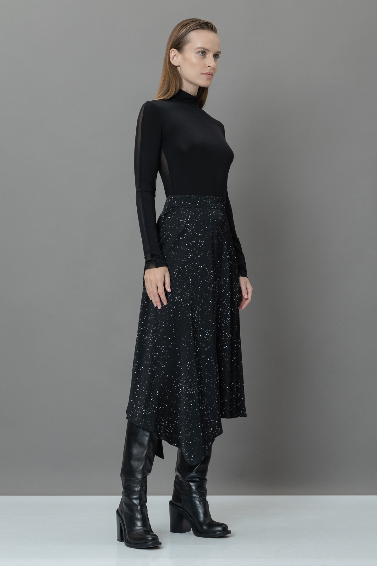 Асимметричная юбка VASSA&Co, пол женский, цвет черный