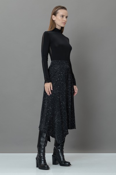 Асимметричная юбка VASSA&Co, пол female, цвет black, фото №3