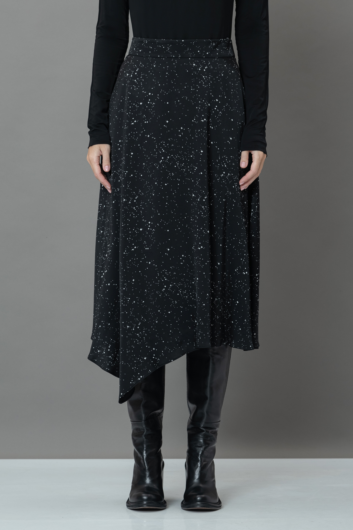 Асимметричная юбка VASSA&Co, пол женский, цвет черный