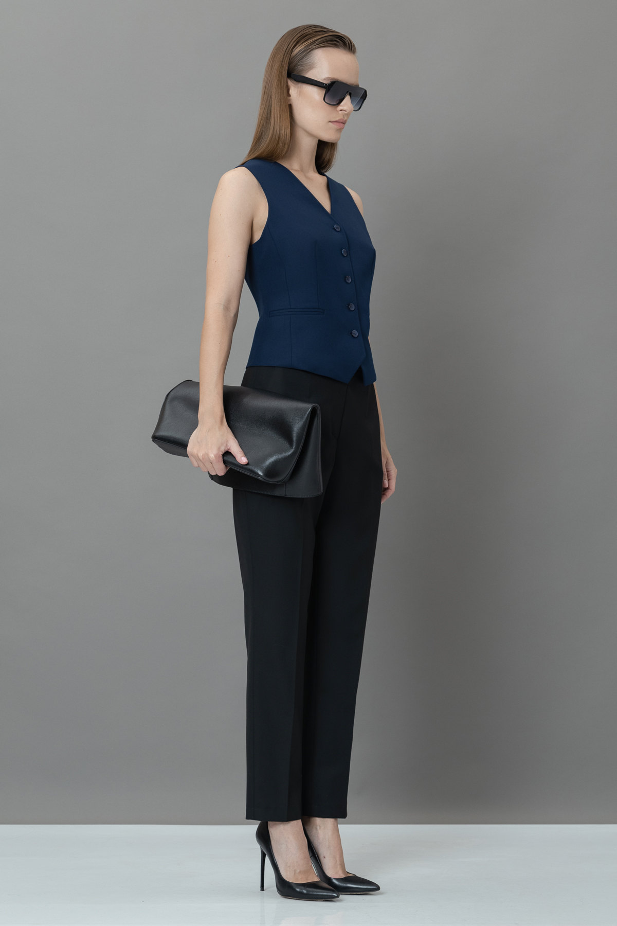 Жилет VASSA&Co, пол female, цвет синий