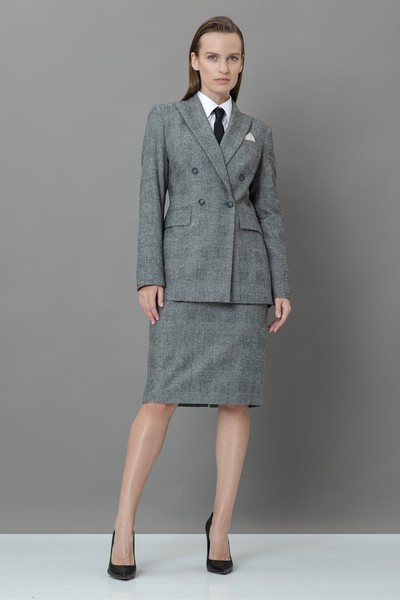 Юбка-карандаш VASSA&Co, пол женский, цвет серый, фото №4