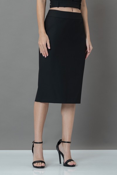 Юбка зауженного силуэта VASSA&Co, пол женский, цвет черный, фото №5