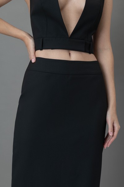 Юбка зауженного силуэта VASSA&Co, пол женский, цвет черный, фото №2