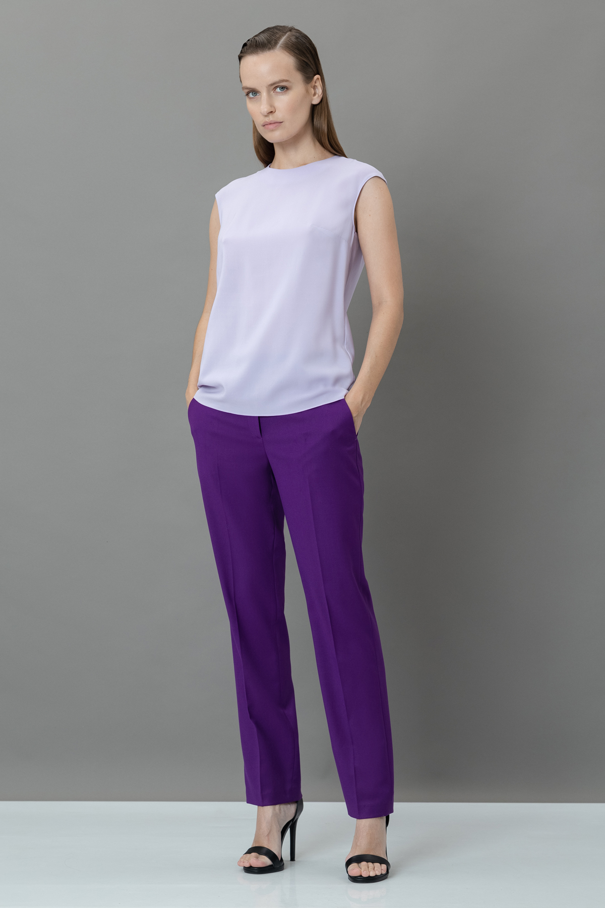 Блузка VASSA&Co, пол женский, цвет фиолетовый, фото №2