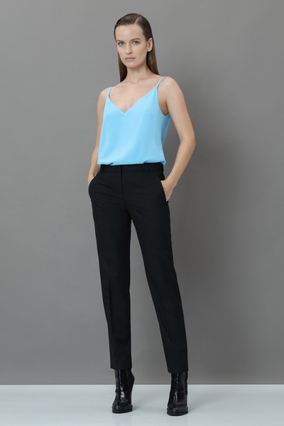 Топ в бельевом стиле VASSA&Co, пол женский, цвет синий, фото №2