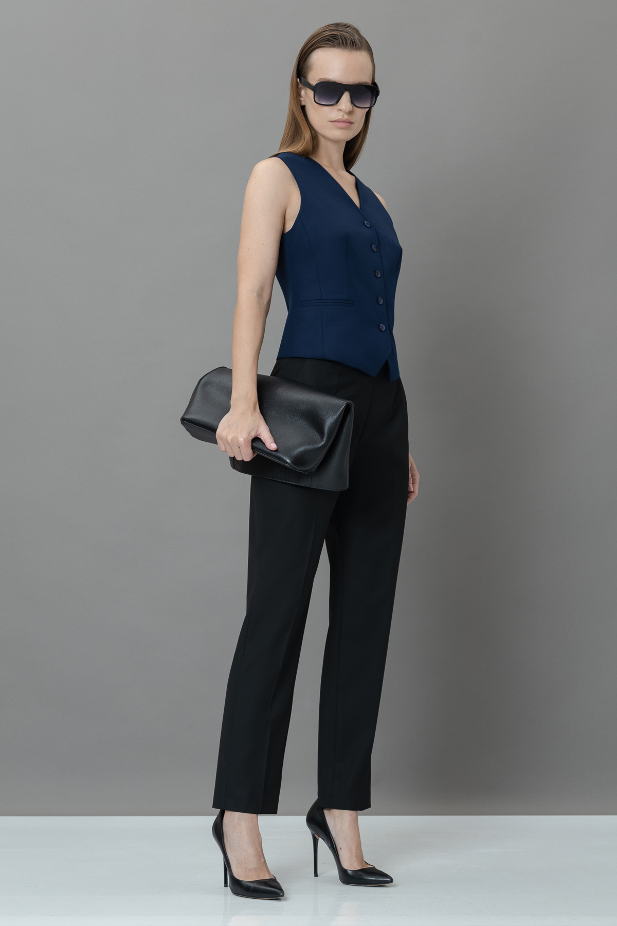 Жилет VASSA&Co, пол female, цвет синий