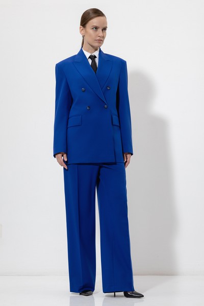 Жакет прямого кроя VASSA&Co, пол женский, цвет синий, фото №2