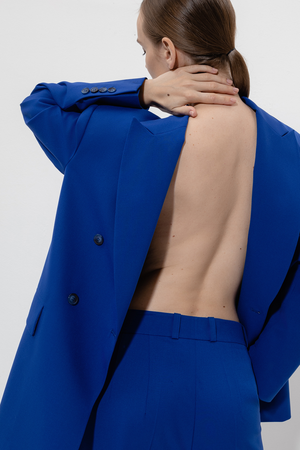 Жакет прямого кроя VASSA&Co, пол female, цвет Синий