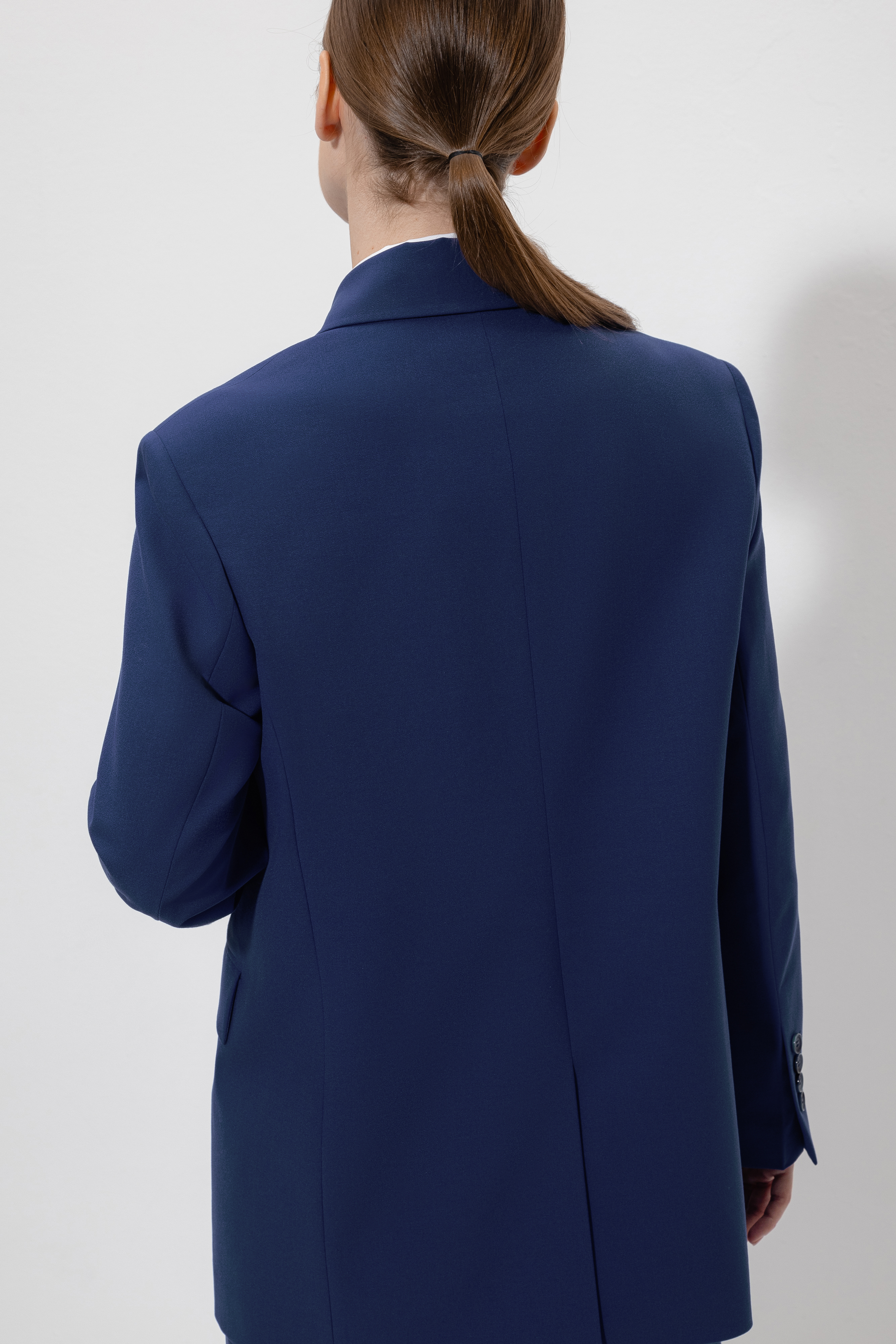 Жакет прямого кроя VASSA&Co, пол female, цвет синий