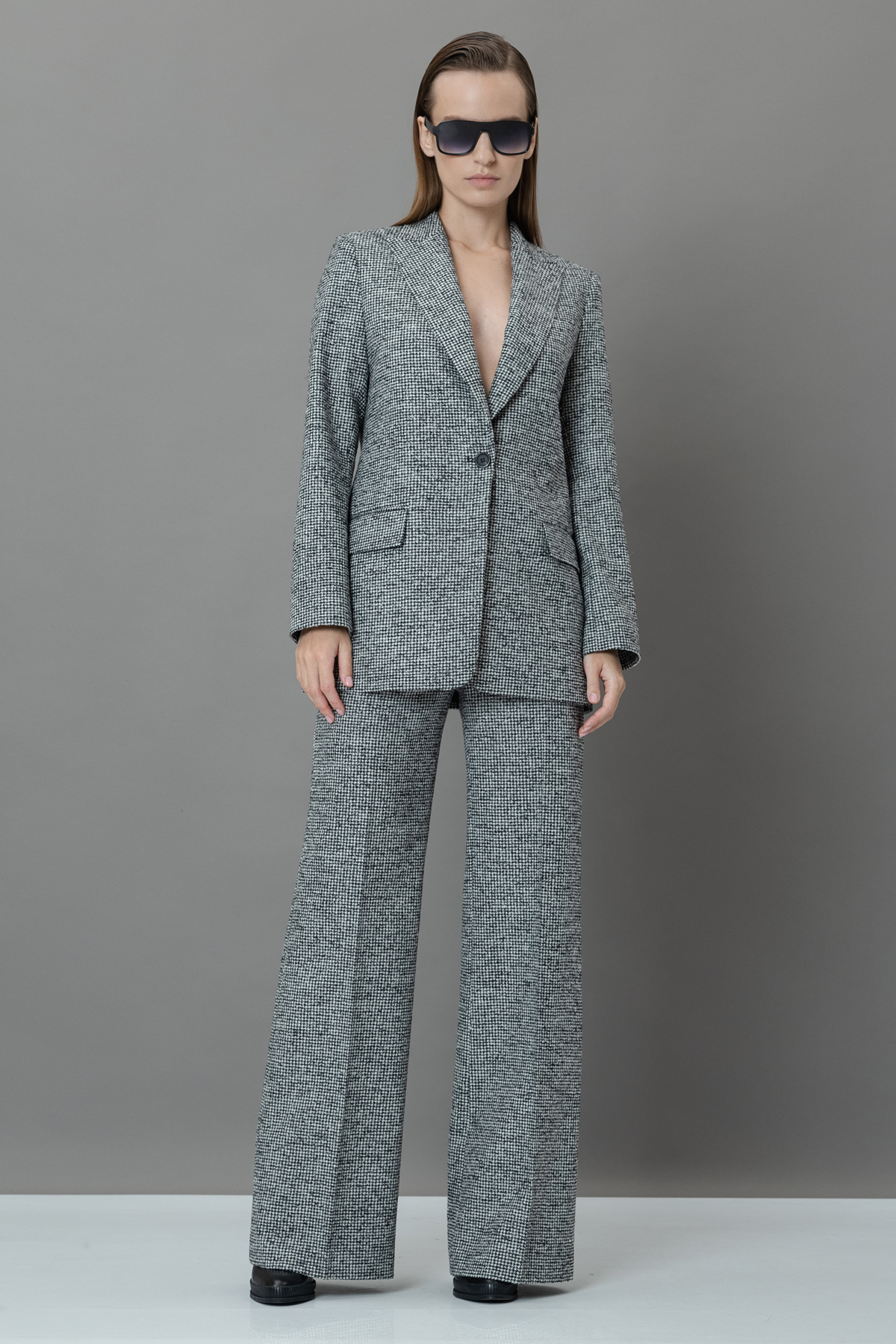 Жакет из фактурной ткани VASSA&Co, пол женский, цвет черный