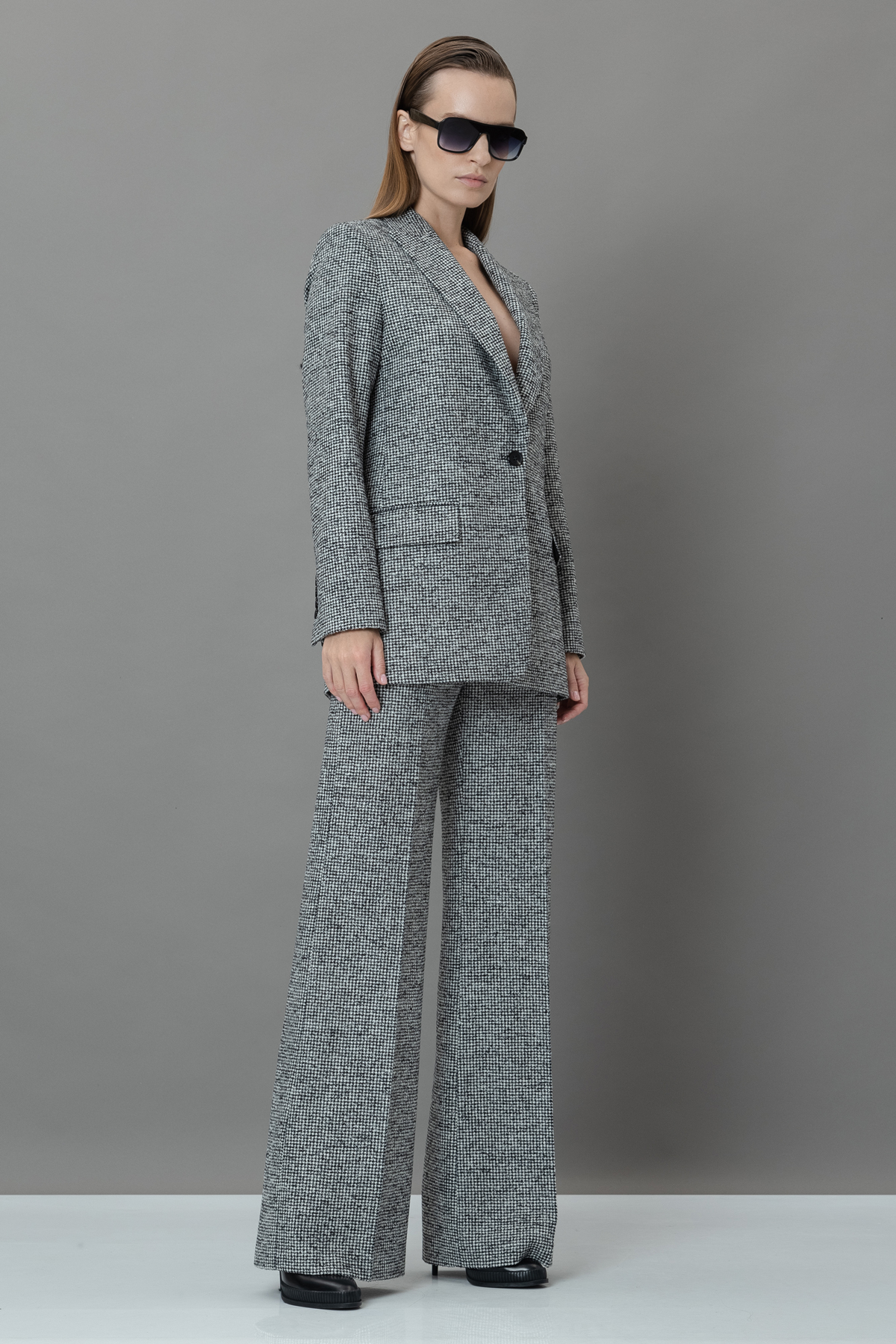 Жакет из фактурной ткани VASSA&Co, пол женский, цвет черный