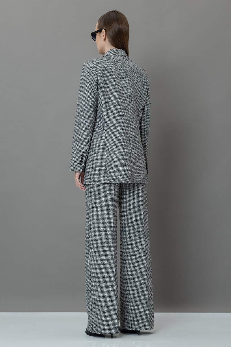 Жакет из фактурной ткани VASSA&Co, пол женский, цвет черный, фото №4