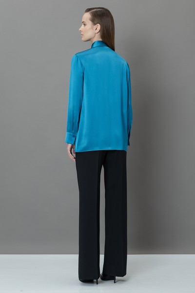 Рубашка VASSA&Co, пол female, цвет голубой, фото №4