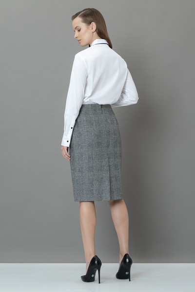 Юбка-карандаш VASSA&Co, пол женский, цвет серый, фото №3