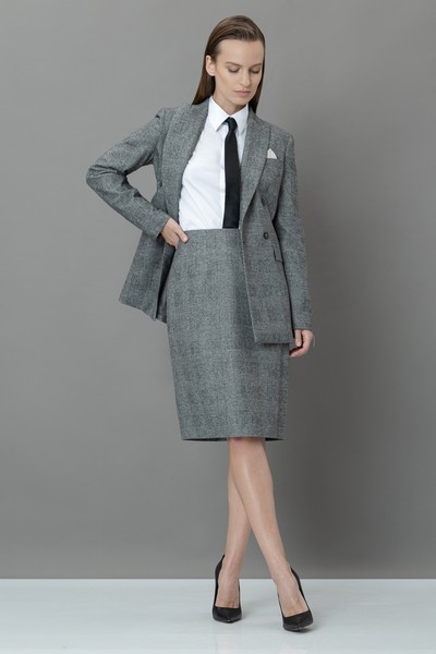 Юбка-карандаш VASSA&Co, пол женский, цвет серый, фото №2