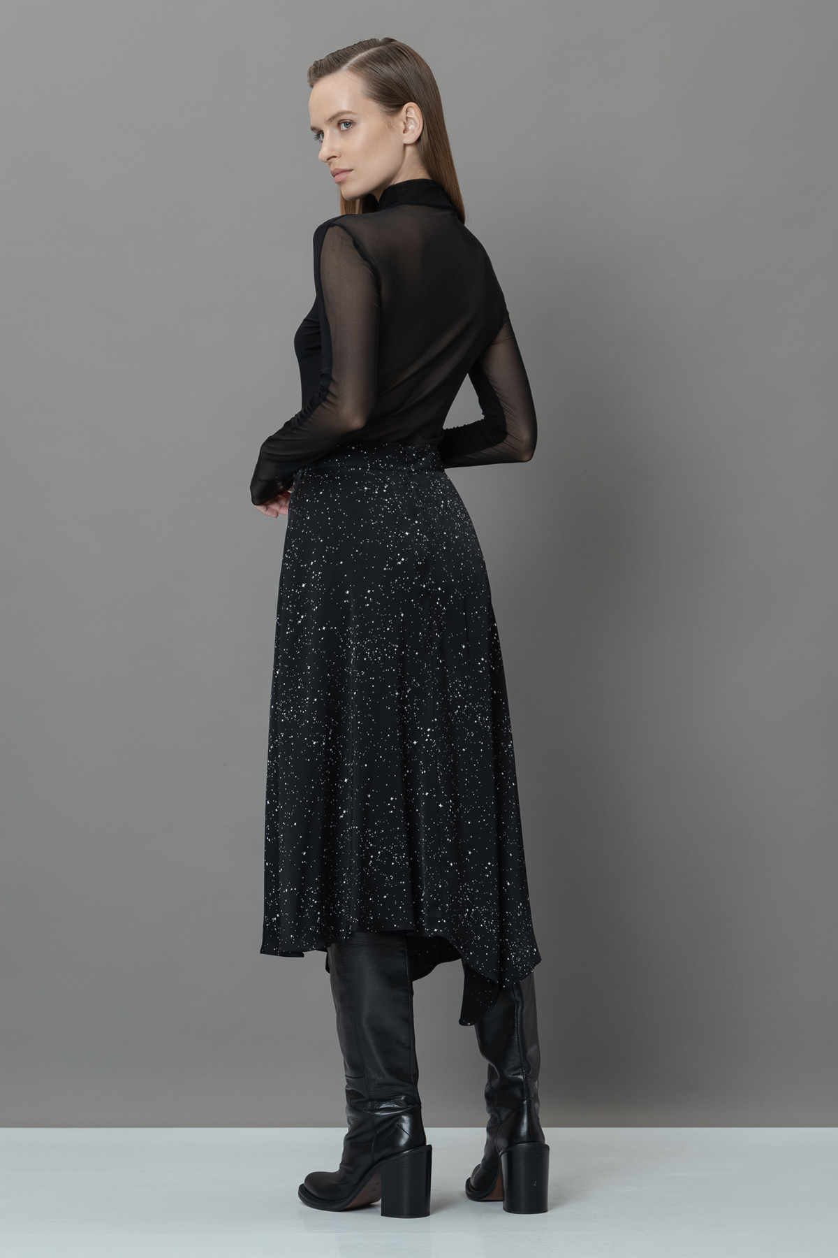 Асимметричная юбка VASSA&Co, пол женский, цвет черный