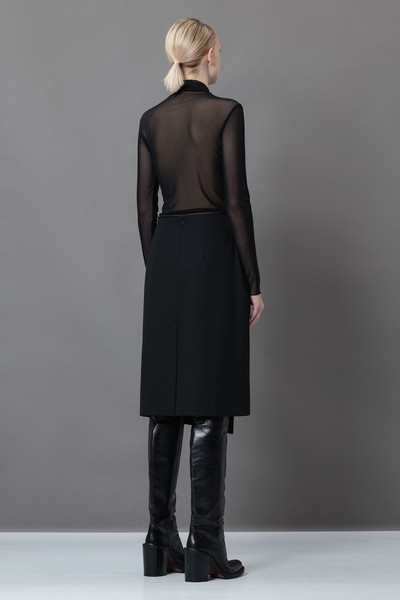 Юбка с асимметричным вырезом VASSA&Co, пол женский, цвет черный, фото №3