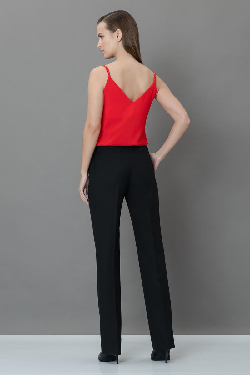 Зауженные брюки со стрелками VASSA&Co, пол женский, цвет черный, фото №3