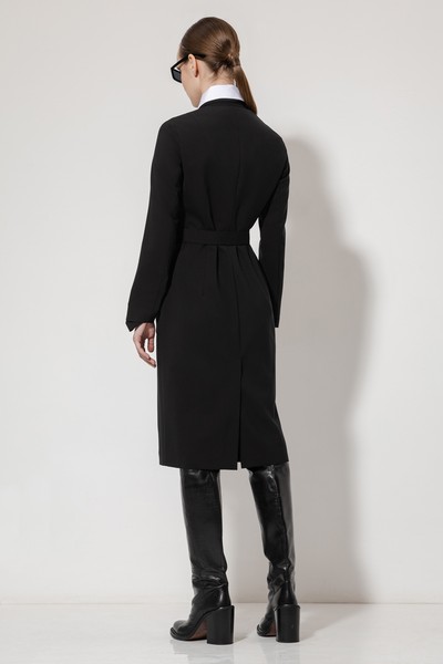 Платье с рубашечным воротником VASSA&Co, пол женский, цвет черный, фото №4