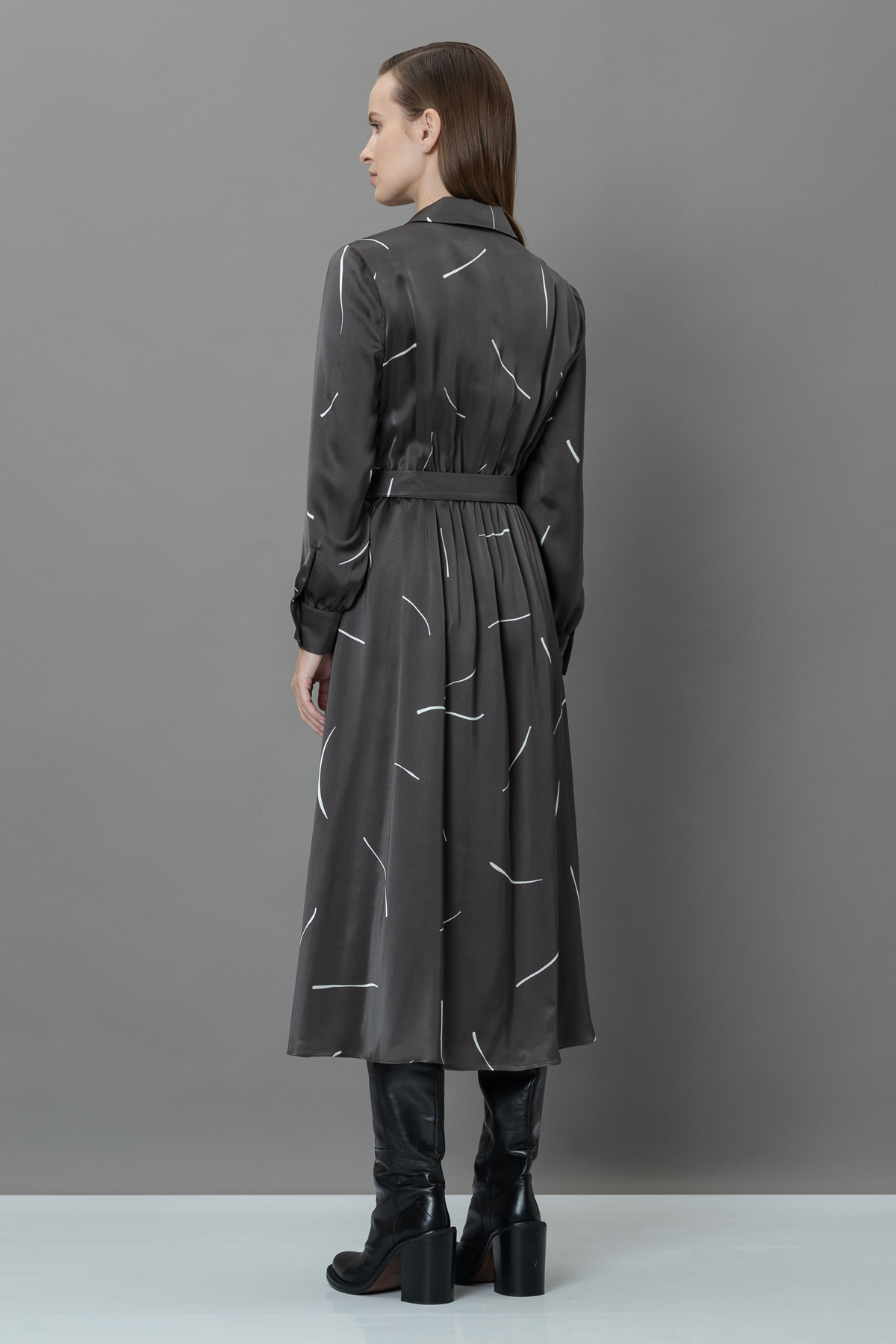 Платье с асимметричной планкой VASSA&Co, пол женский, цвет коричневый