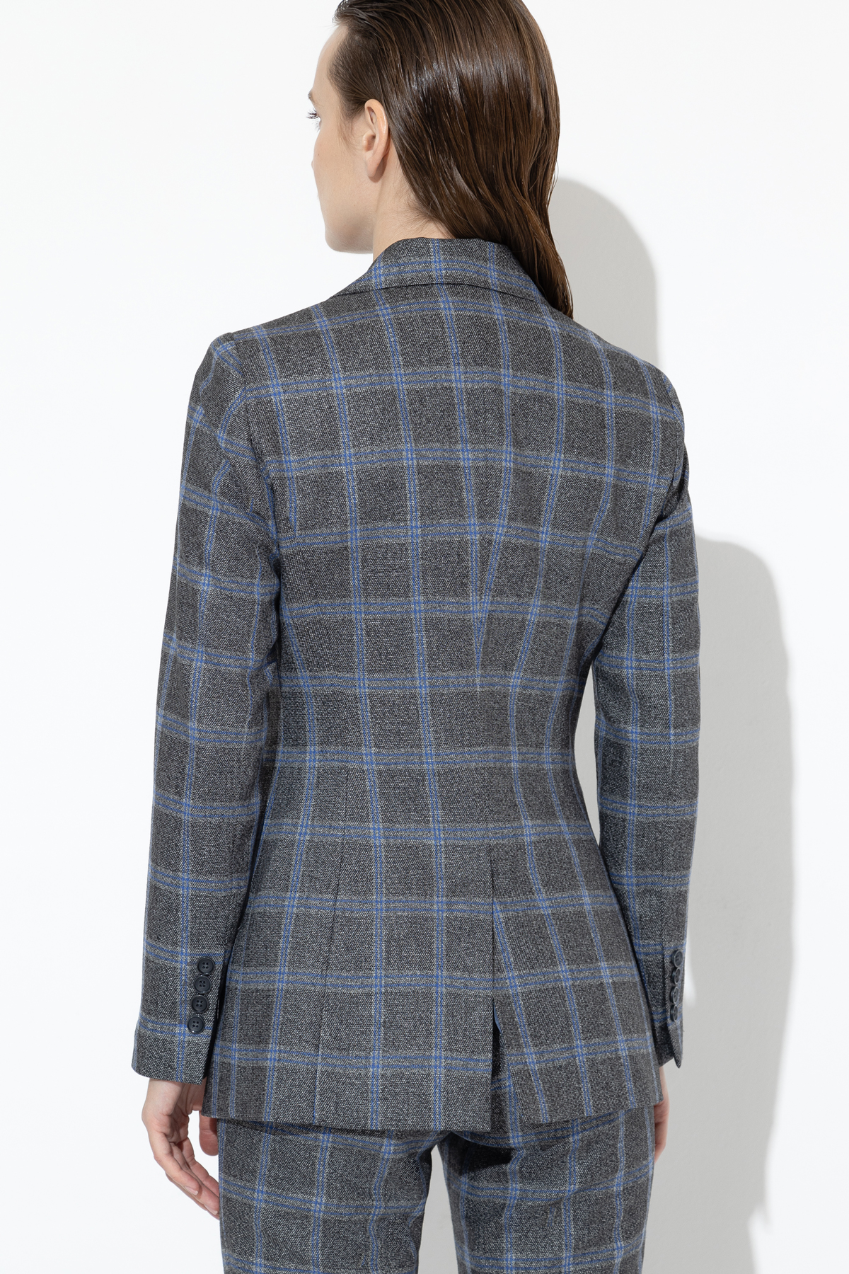 Жакет в клетку VASSA&Co, пол женский, цвет серый