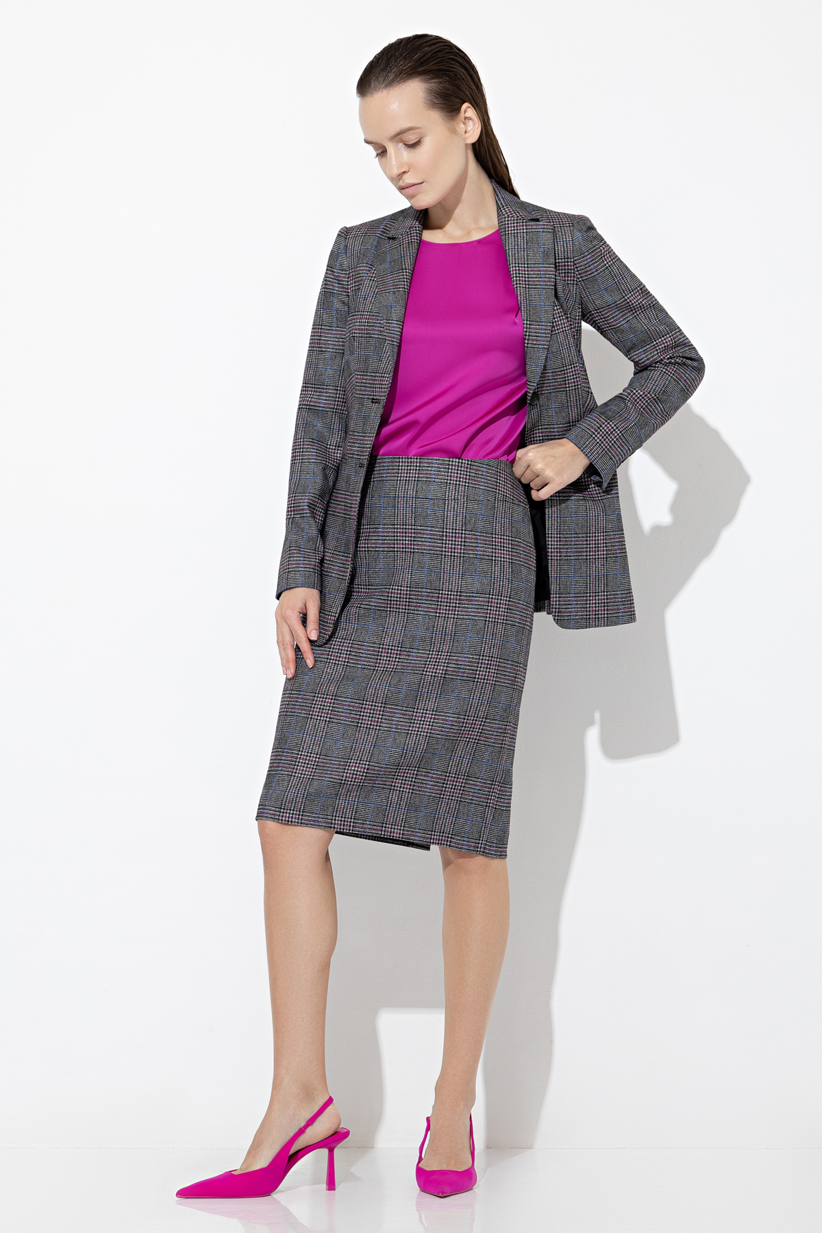 Skirt VASSA&Co, пол female, цвет серый