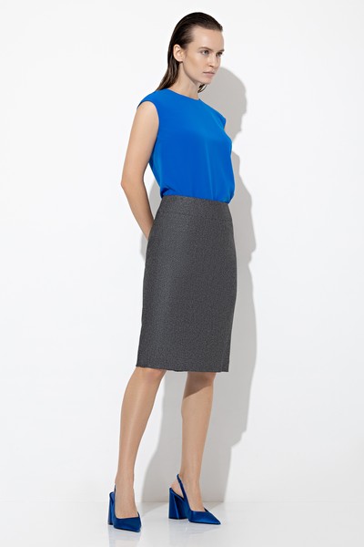 Юбка VASSA&Co, пол женский, цвет серый, фото №3