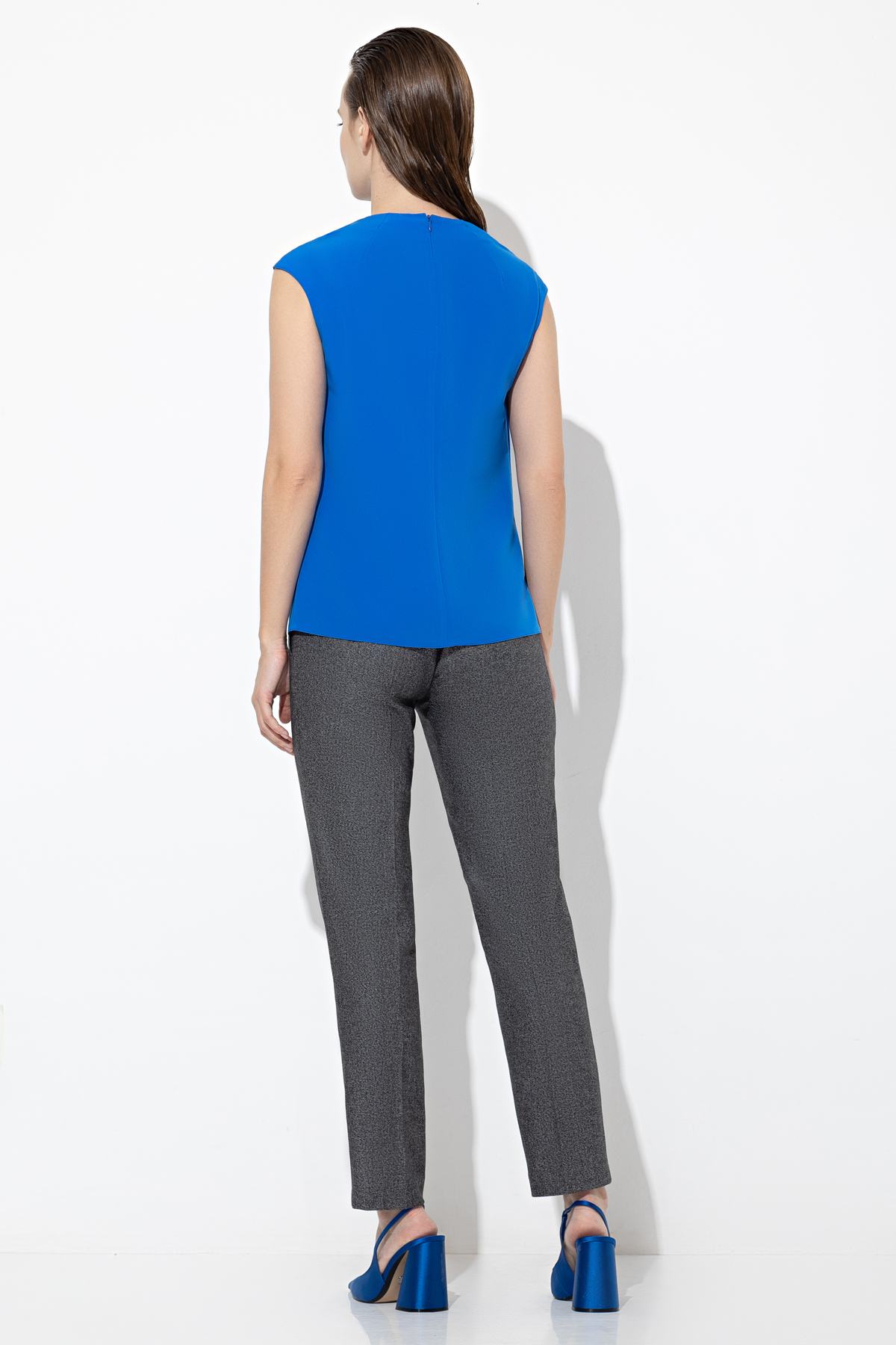 Блузка VASSA&Co, пол женский, цвет синий, фото №5