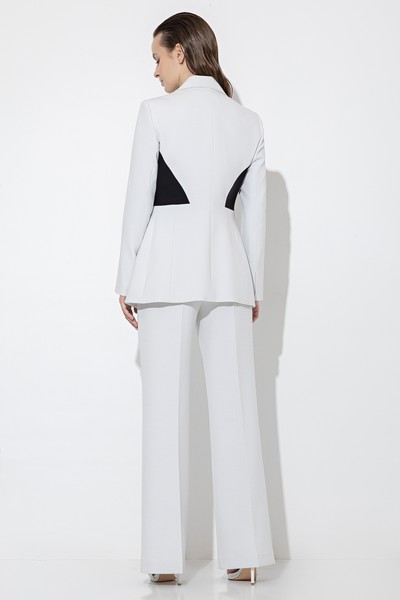 Жакет с контрастными деталями VASSA&Co, пол женский, цвет белый, фото №7