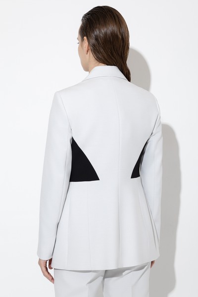 Жакет с контрастными деталями VASSA&Co, пол женский, цвет белый, фото №6