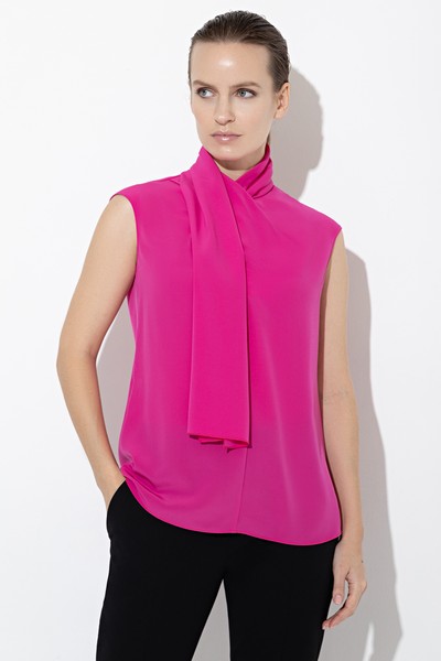 Блузка с асимметричным воротником VASSA&Co, пол женский, цвет розовый, фото №3