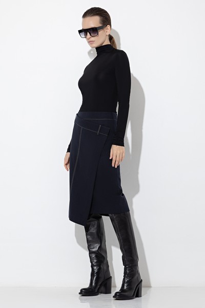 Асимметричная юбка VASSA&Co, пол женский, цвет серый, фото №2