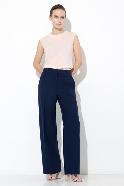 Широкие брюки VASSA&Co, пол женский, цвет синий, фото №3