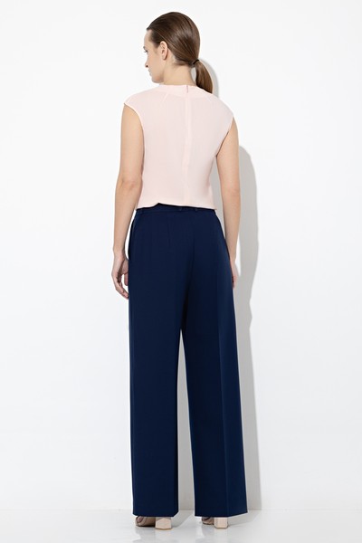 Широкие брюки VASSA&Co, пол женский, цвет синий, фото №6