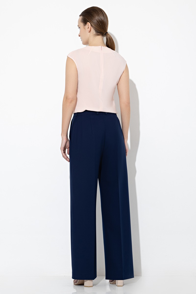 Широкие брюки VASSA&Co, пол женский, цвет синий, фото №6