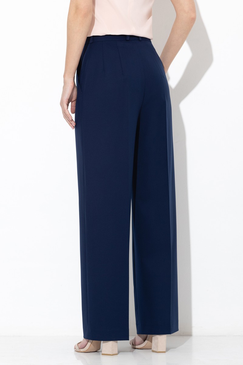 Широкие брюки VASSA&Co, пол женский, цвет синий, фото №5