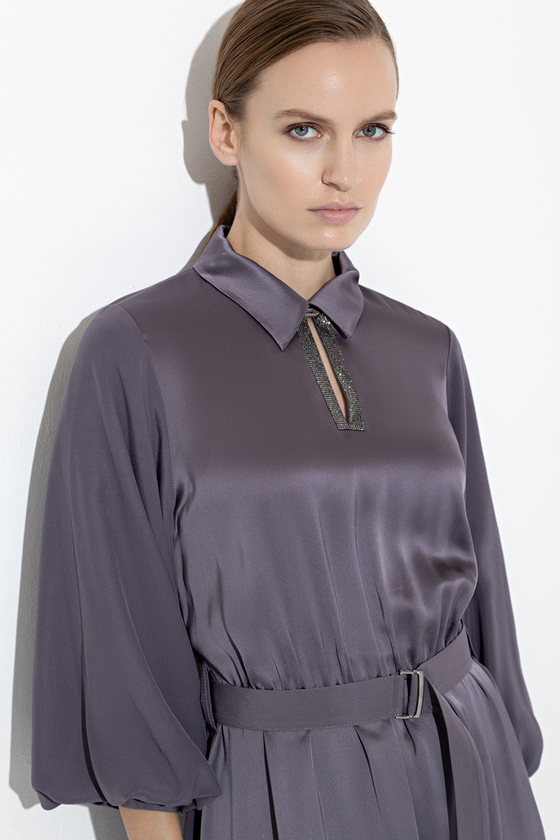 Платье с широкими рукавами VASSA&Co, пол female, цвет Violet