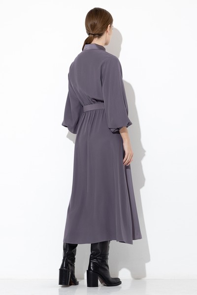 Платье с широкими рукавами VASSA&Co, пол женский, цвет фиолетовый, фото №4