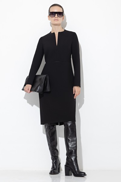 Платье со съемным воротником VASSA&Co, пол женский, цвет черный, фото №5