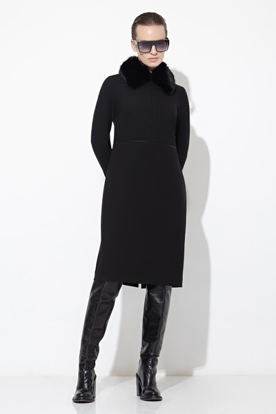 Платье со съемным воротником VASSA&Co, пол женский, цвет черный, фото №3