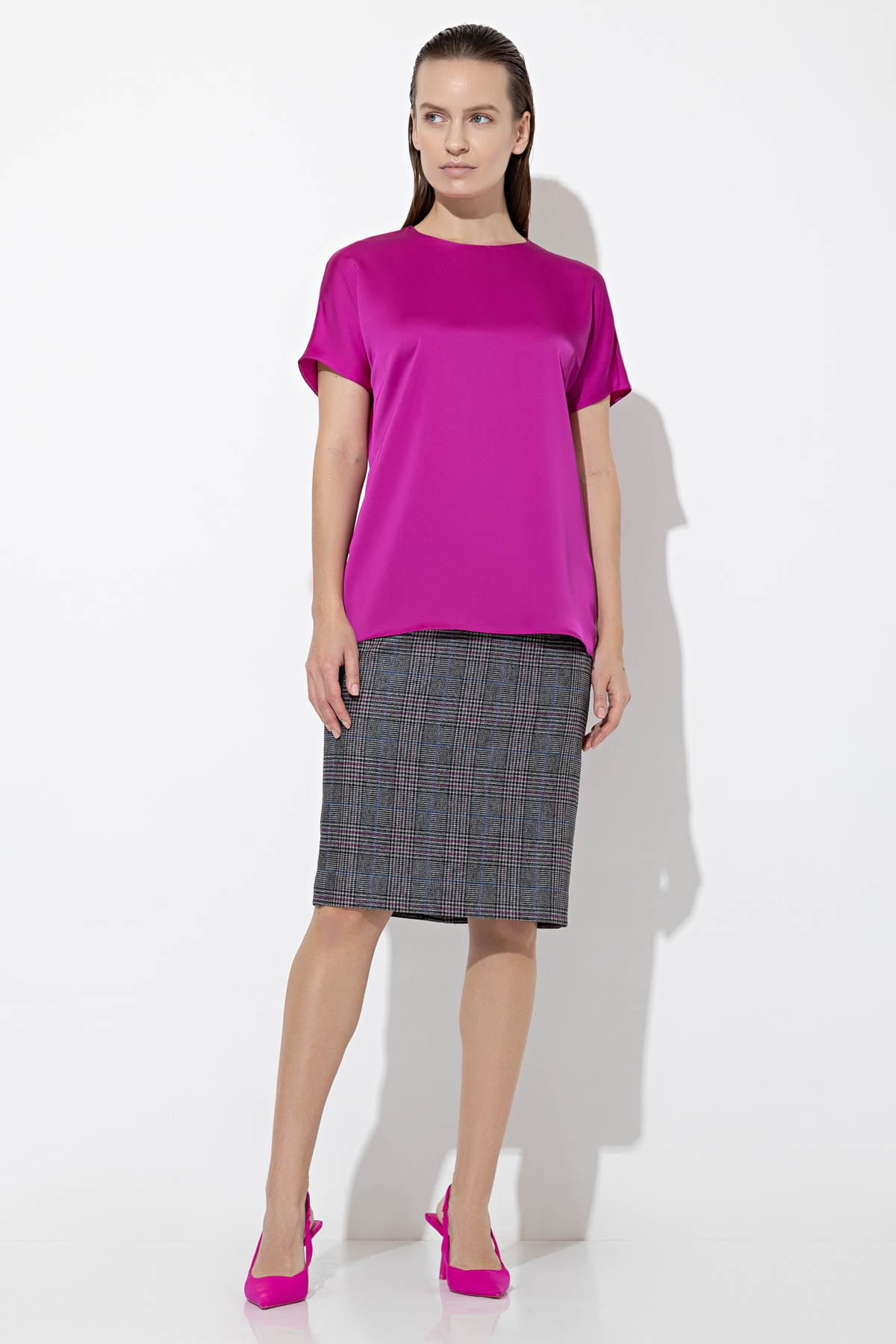 Блузка VASSA&Co, пол женский, цвет фиолетовый, фото №2