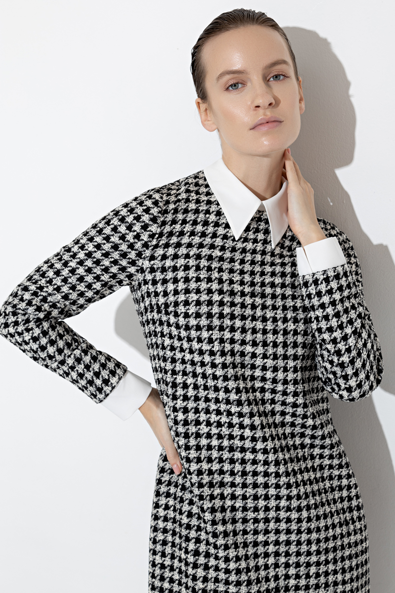 Платье со съемным воротником VASSA&Co, пол женский, цвет черный