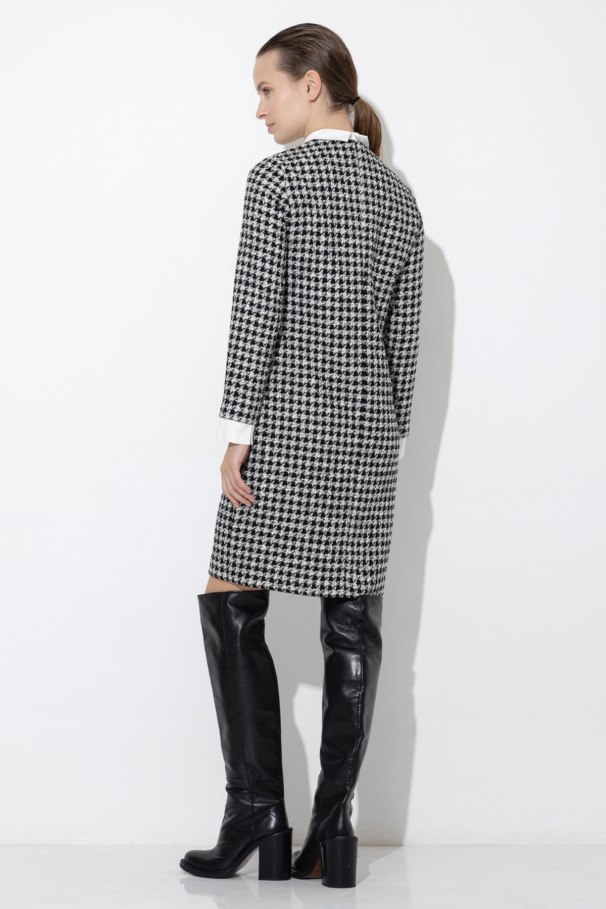 Платье со съемным воротником VASSA&Co, пол женский, цвет черный