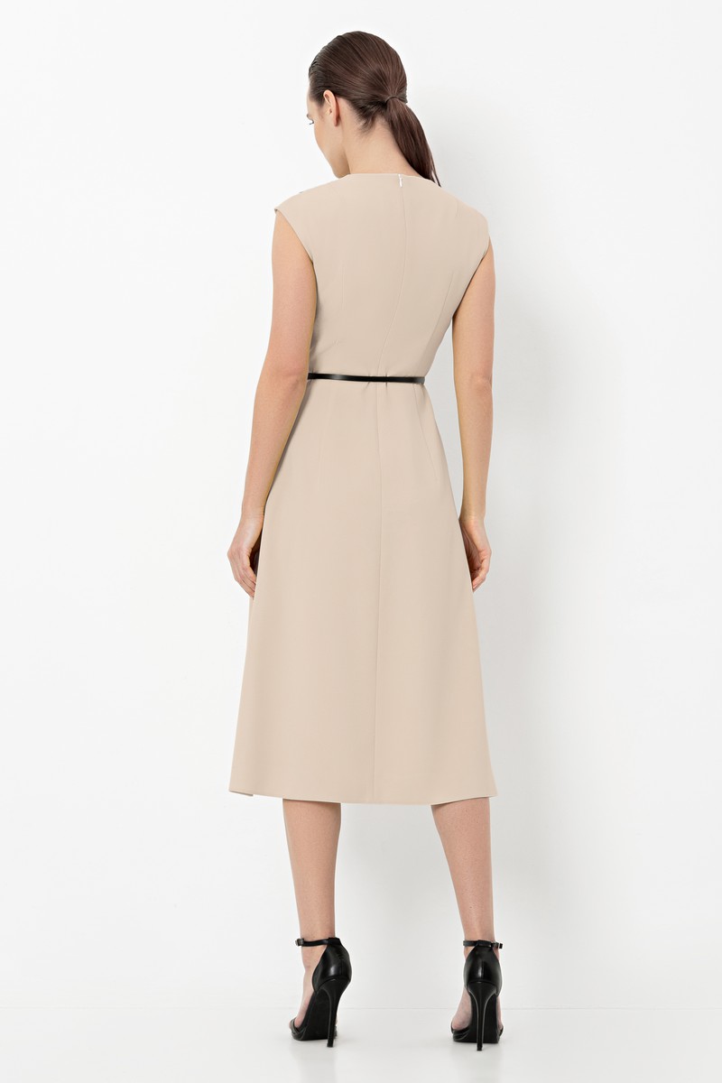 Платье с деталями из сетки VASSA&Co, пол женский, цвет розовый, фото №5