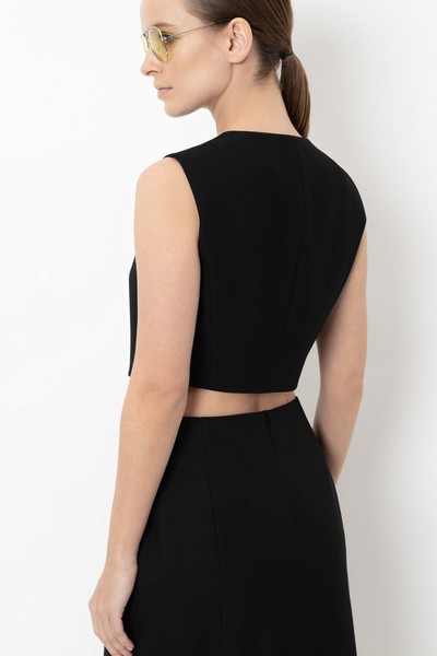 Vest VASSA&Co, пол female, цвет black, фото №6