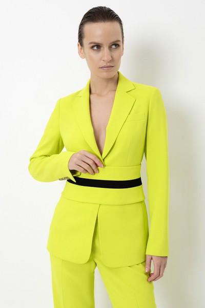 Широкий пояс VASSA&Co, пол женский, цвет желтый, фото №3