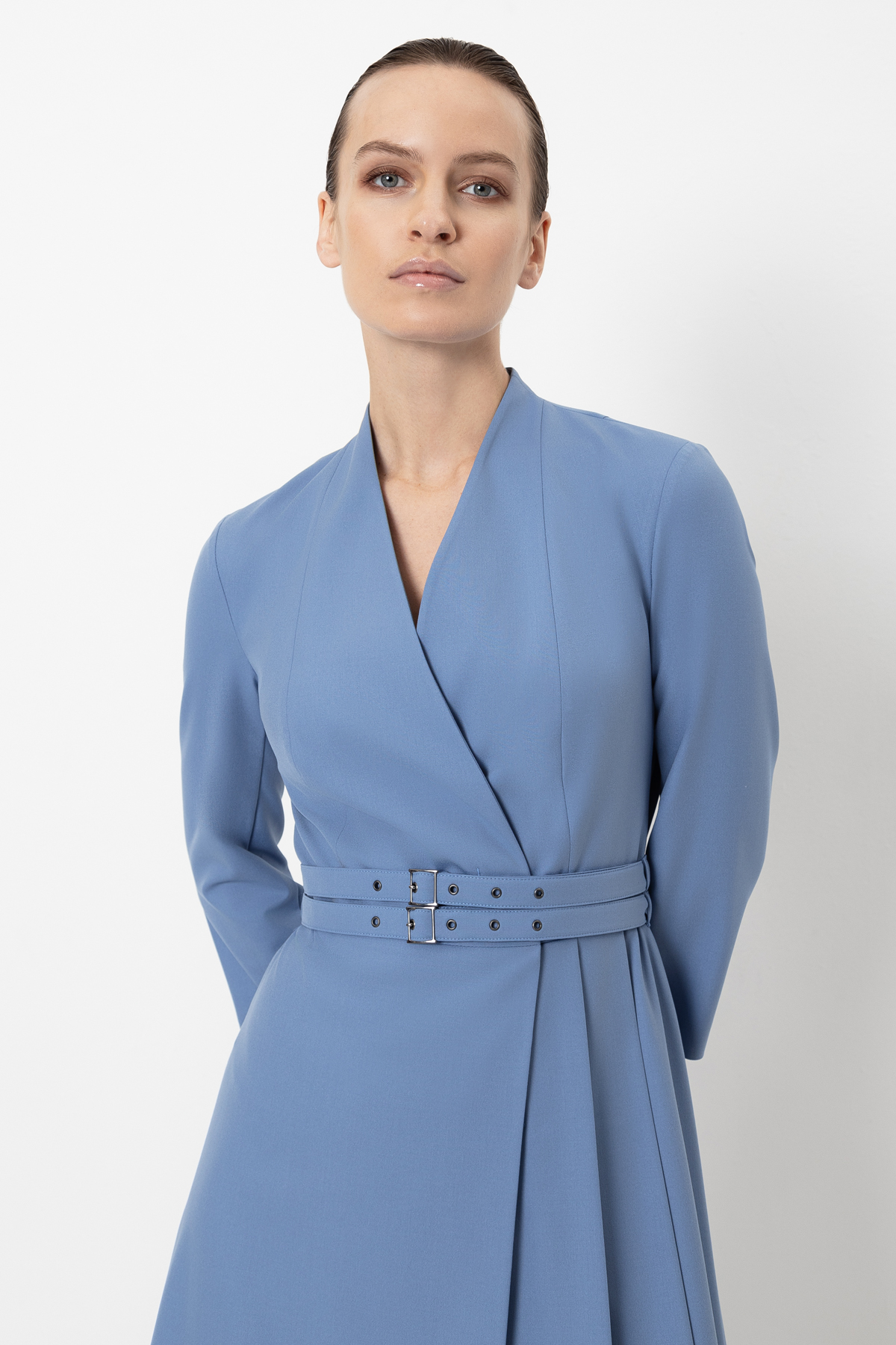 Платье VASSA&Co, пол женский, цвет голубой