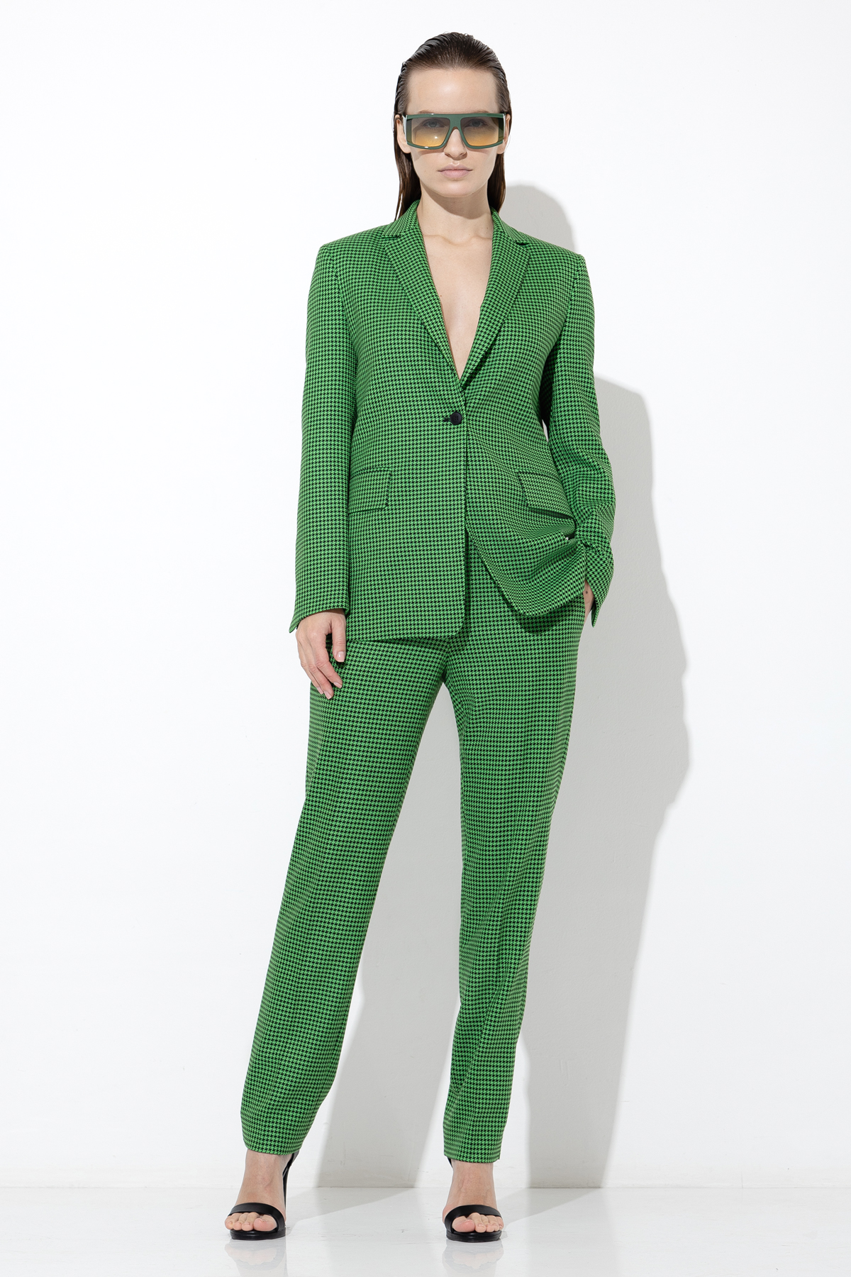 Жакет прямого кроя VASSA&Co, пол женский, цвет зеленый, фото №2