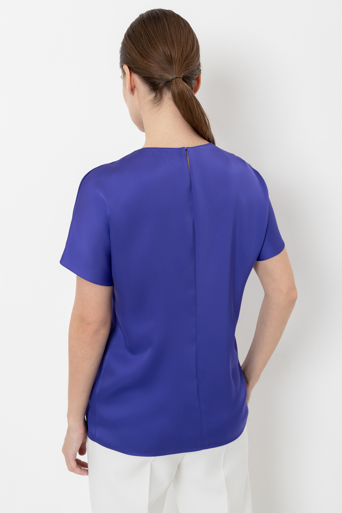 Блузка VASSA&Co, пол женский, цвет фиолетовый, фото №4