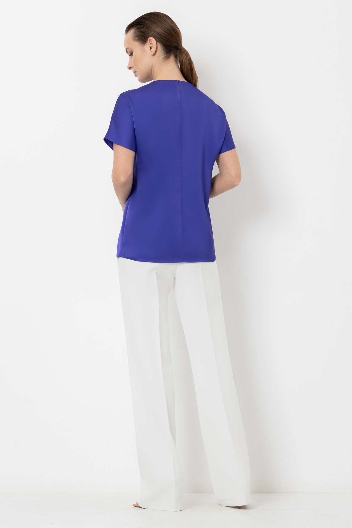 Блузка VASSA&Co, пол женский, цвет фиолетовый, фото №5